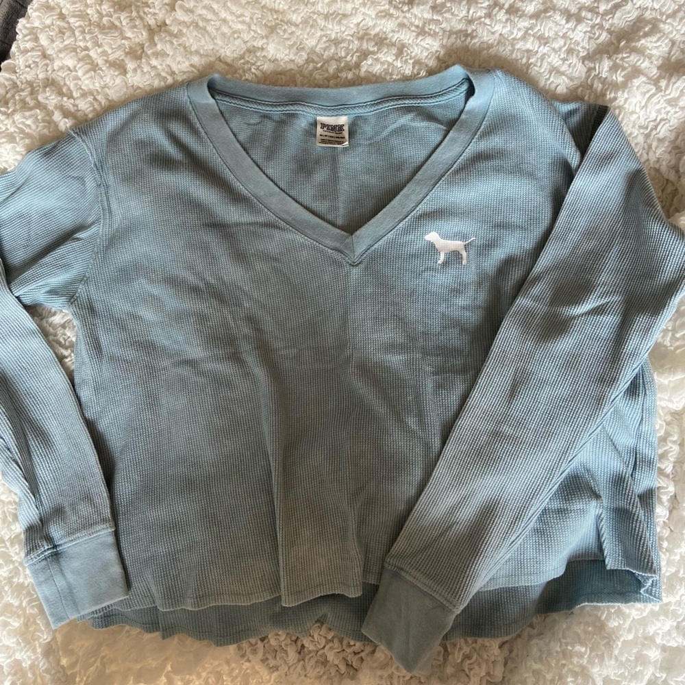 PINK oversized waffle long sleeve
